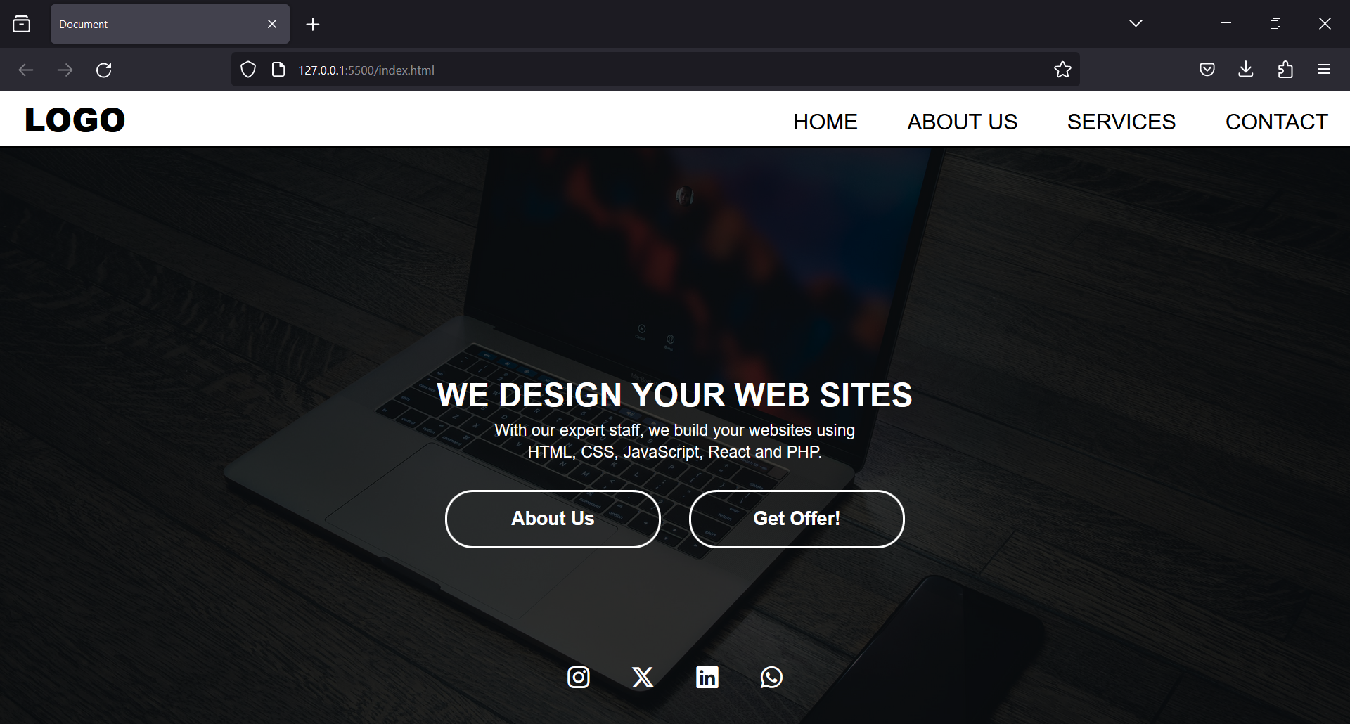 Web Design Agency (Home Page)